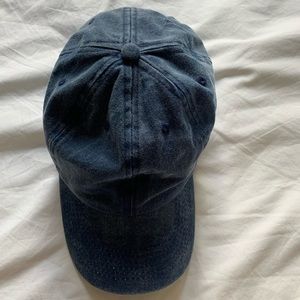 Washed denim baseball hat